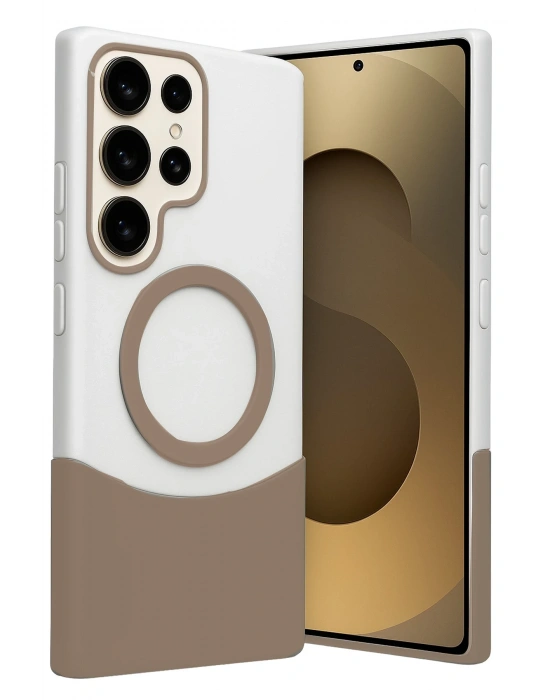 Joko Samsung Galaxy S23 Ultra Velar Magsafe Kapak - Çöl Titanyum