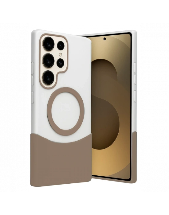 Joko Samsung Galaxy S23 Ultra Velar Magsafe Kapak - Çöl Titanyum