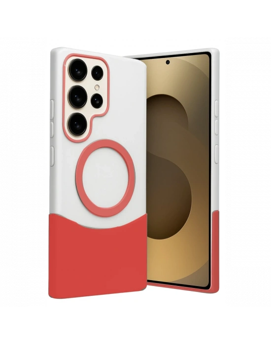 Joko Samsung Galaxy S23 Ultra Velar Magsafe Kapak - Kırmızı