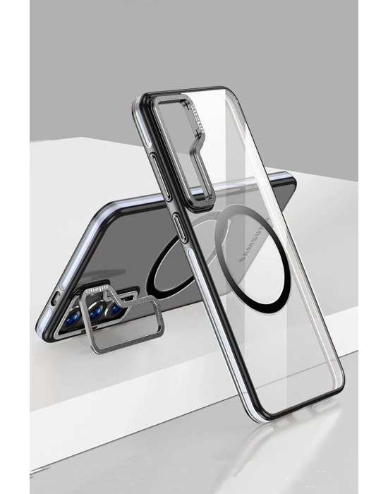 Joko Samsung Galaxy S24 Crystal Magsafe Kapak - Siyah