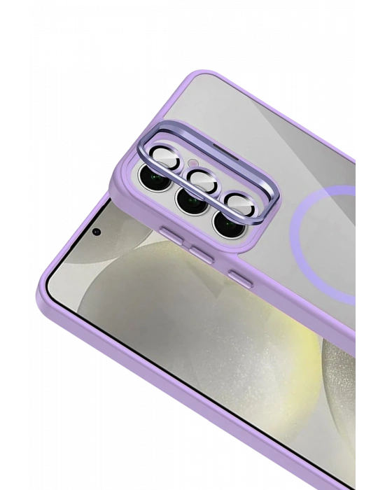 Joko Samsung Galaxy S24 FE Remim Lensli Magsafe Standlı Kapak - Lila