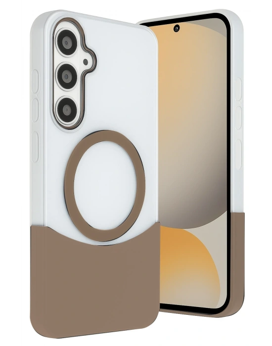 Joko Samsung Galaxy S24 FE Velar Magsafe Kapak - Çöl Titanyum