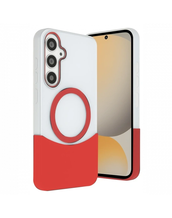 Joko Samsung Galaxy S24 FE Velar Magsafe Kapak - Kırmızı