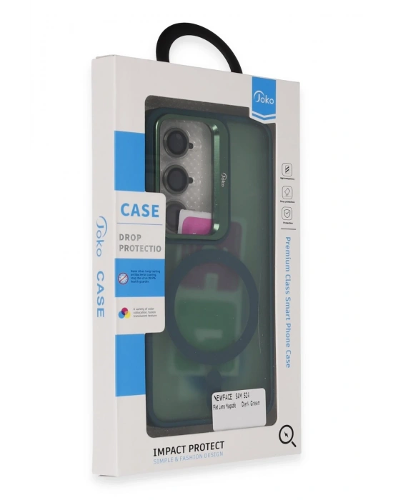Joko Samsung Galaxy S24 Flet Lens Magsafe Kapak - Koyu Yeşil
