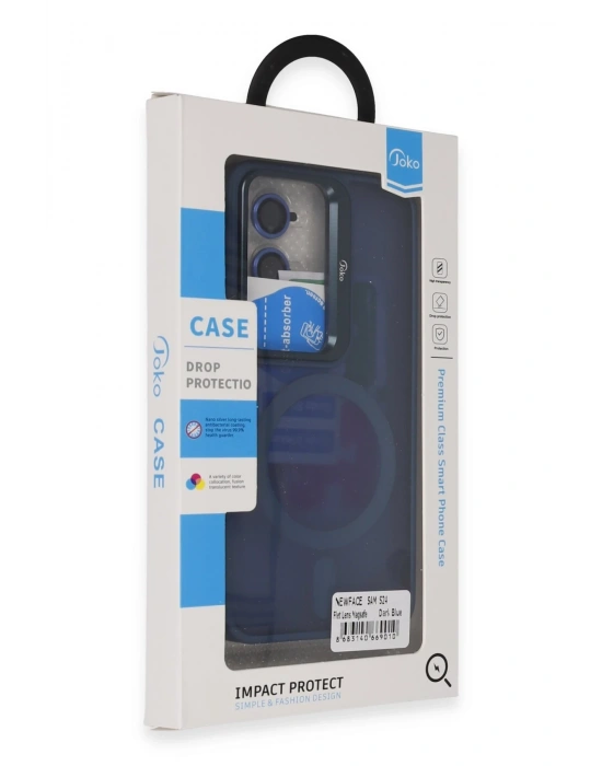 Joko Samsung Galaxy S24 Flet Lens Magsafe Kapak - Lacivert