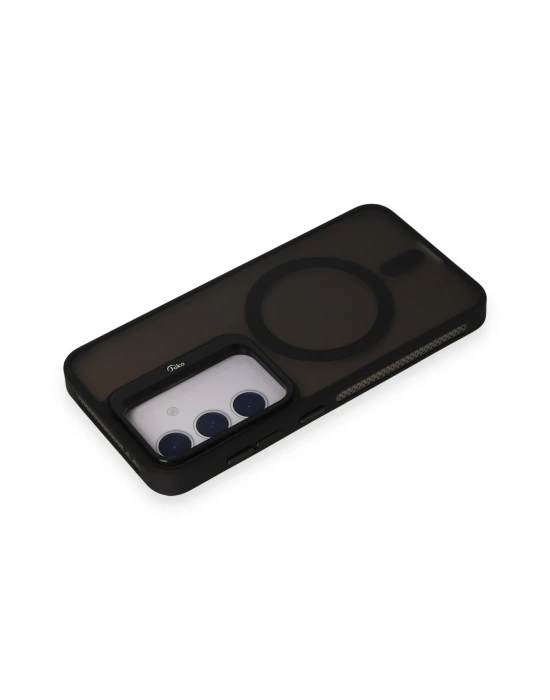 Joko Samsung Galaxy S24 Flet Lens Magsafe Kapak - Siyah
