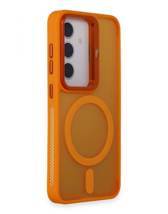 Joko Samsung Galaxy S24 Flet Lens Magsafe Kapak - Turuncu