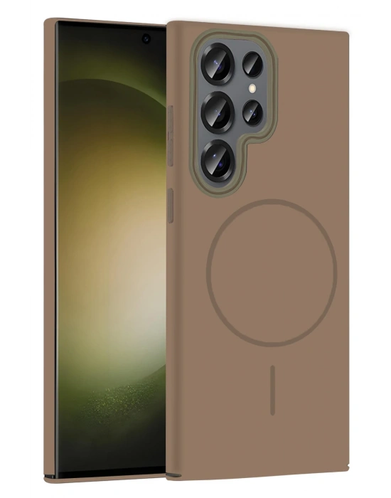 Joko Samsung Galaxy S24 Ultra Broş Magsafe Kapak - Çöl Titanyum