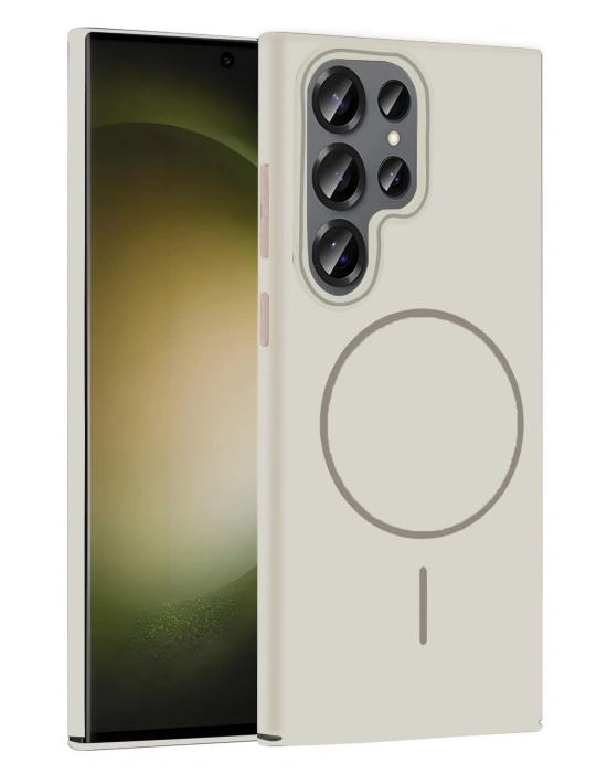 Joko Samsung Galaxy S24 Ultra Broş Magsafe Kapak - Krem
