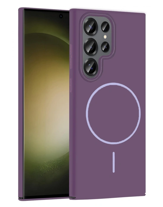 Joko Samsung Galaxy S24 Ultra Broş Magsafe Kapak - Mor