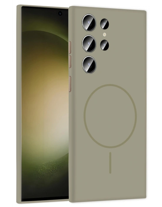 Joko Samsung Galaxy S24 Ultra Kılıf Jully Magsafe Kapak - Çöl Titanyum
