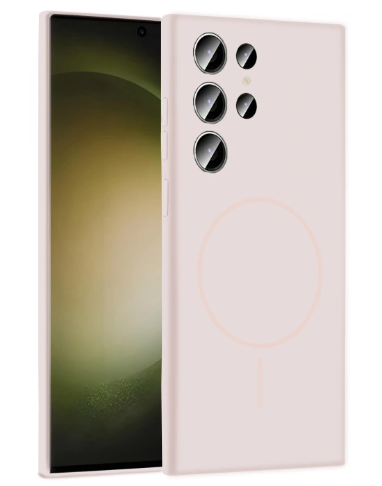 Joko Samsung Galaxy S24 Ultra Kılıf Jully Magsafe Kapak - Pudra