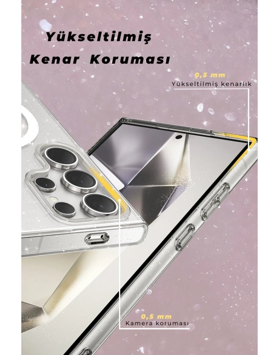 Joko Samsung Galaxy S24 Ultra Kılıf Star Magsafe Kapak - Şeffaf