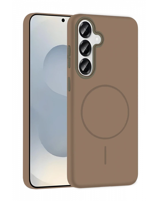 Joko Samsung Galaxy S25 Broş Magsafe Kapak - Çöl Titanyum