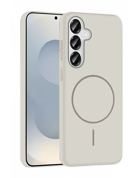 Joko Samsung Galaxy S25 Broş Magsafe Kapak - Krem