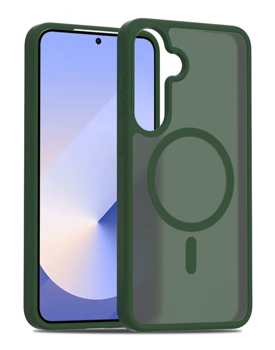 Joko Samsung Galaxy S25 Jota Magsafe Kapak - Koyu Yeşil