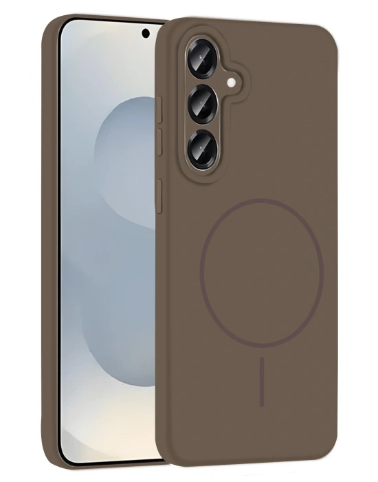 Joko Samsung Galaxy S25 Kılıf Jully Magsafe Kapak - Kahverengi