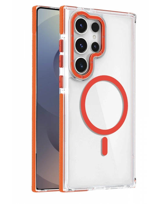 Joko Samsung Galaxy S25 Ultra Bella Magsafe Kapak - Turuncu