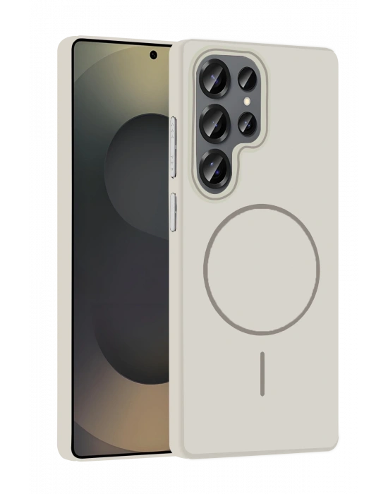 Joko Samsung Galaxy S25 Ultra Broş Magsafe Kapak - Krem