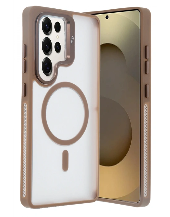 Joko Samsung Galaxy S25 Ultra Flet Lens Magsafe Kapak - Gold