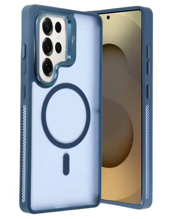 Joko Samsung Galaxy S25 Ultra Flet Lens Magsafe Kapak - Lacivert