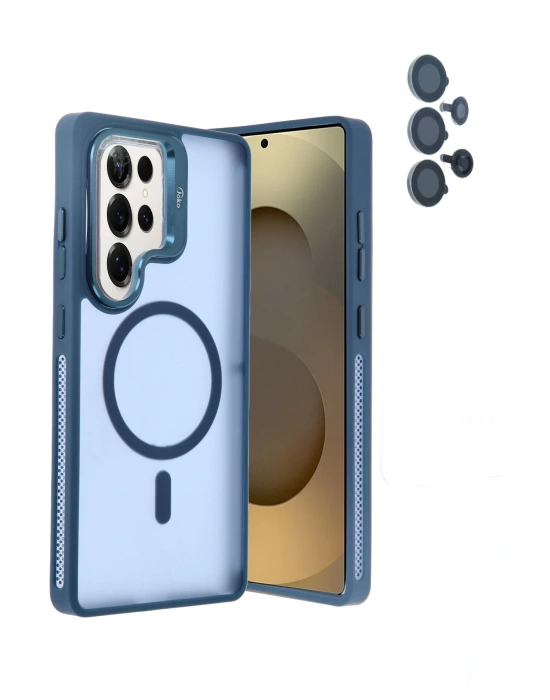 Joko Samsung Galaxy S25 Ultra Flet Lens Magsafe Kapak - Lacivert
