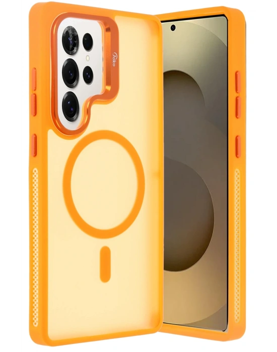 Joko Samsung Galaxy S25 Ultra Flet Lens Magsafe Kapak - Turuncu