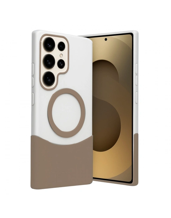 Joko Samsung Galaxy S25 Ultra Velar Magsafe Kapak - Çöl Titanyum