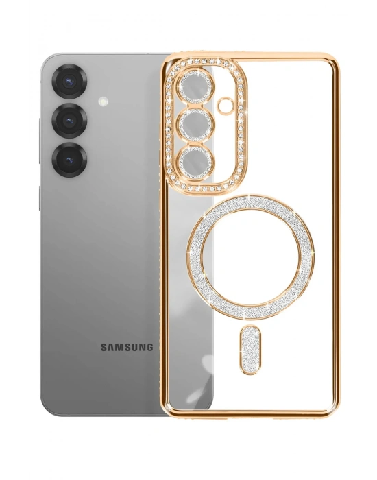 Joko Samsung Galaxy S26 Joke Simli Magneticsafe Kılıf - Gold