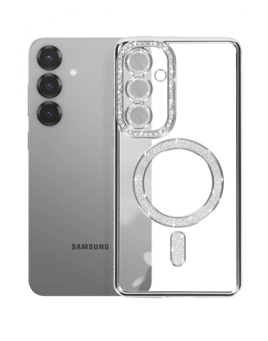 Joko Samsung Galaxy S26 Plus Joke Simli Magneticsafe Kılıf - Gümüş