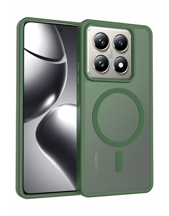 Joko Xiaomi Mi 14T Pro Jota Magsafe Kapak - Koyu Yeşil