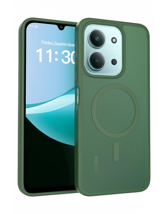 Joko Xiaomi Redmi 15C 4G Jota Magsafe Kapak - Koyu Yeşil