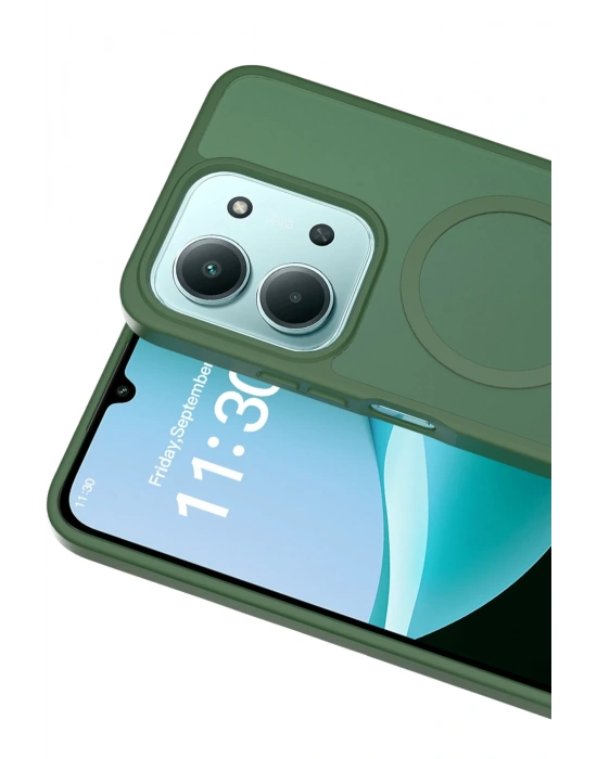 Joko Xiaomi Redmi 15C 4G Jota Magsafe Kapak - Koyu Yeşil