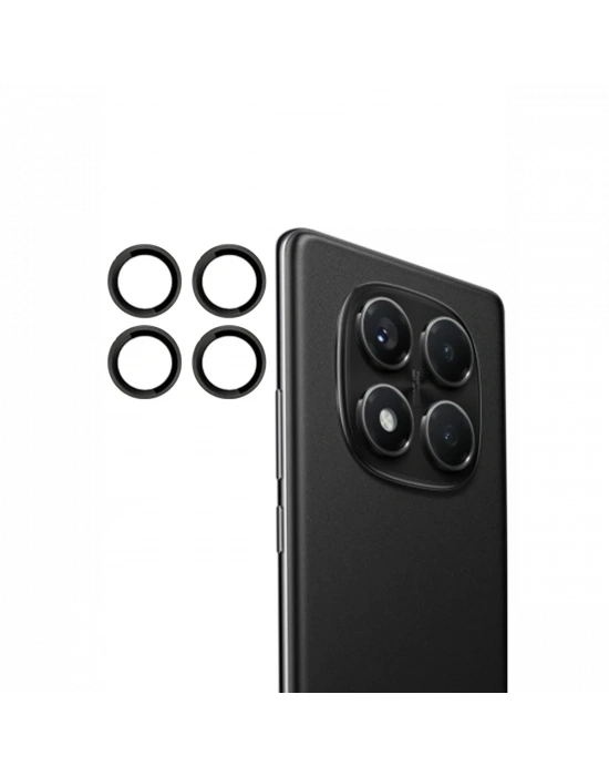 Joko Xiaomi Redmi Note 14 Pro 4G PVD Metal Kamera Lens - Siyah