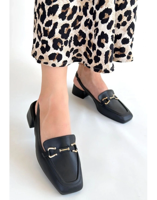 Joone Siyah Cilt Topuklu Ayakkabı