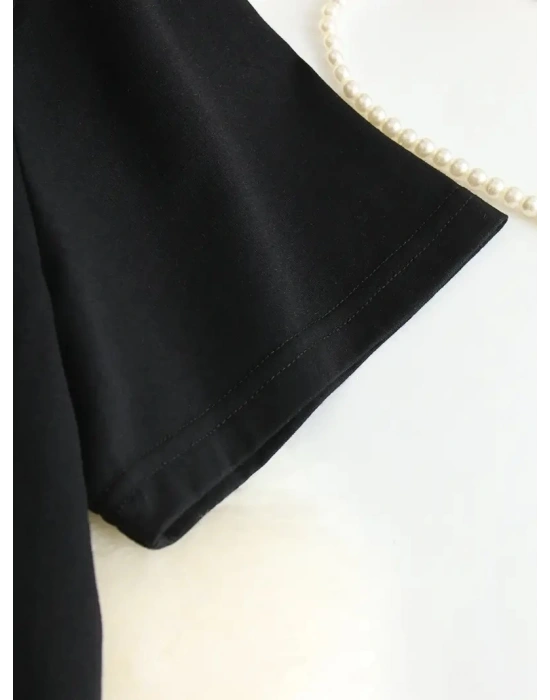 Kadın Beyaz Ive Got Your Back Grafik Tişört - Eğlenceli Çubuk Tasarımlı Oversize Günlük Kısa Kollu Tişört, Polyester Örgü, Yuvarlak Yaka, İlkbahar ve Yaz için Mükemmel, Günlük Giyim Tişört | Eğlenceli Tasarım | Polyester Kumaş- Siyah