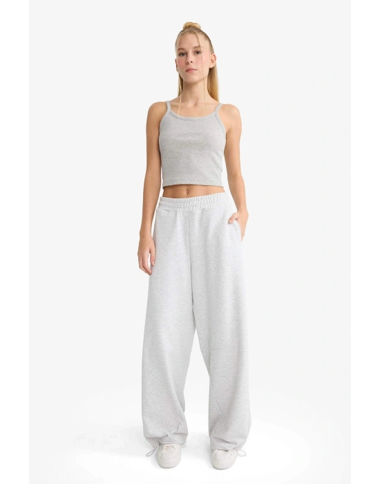 Kadın Eşofman Alt F8730AX/GR256 GREY MELANGE Gri