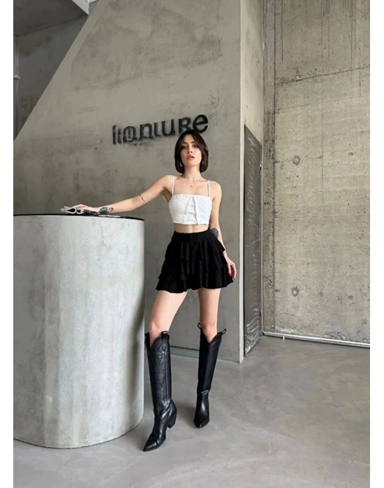 Kadın Mykonos Basic Etek - Siyah