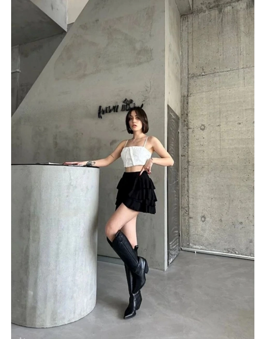 Kadın Mykonos Basic Etek - Siyah