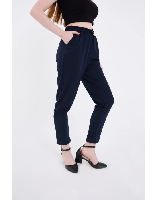Kadın Tam Kalıp Basic Eşofman Pantolon - Lacivert