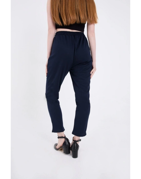 Kadın Tam Kalıp Basic Eşofman Pantolon - Lacivert