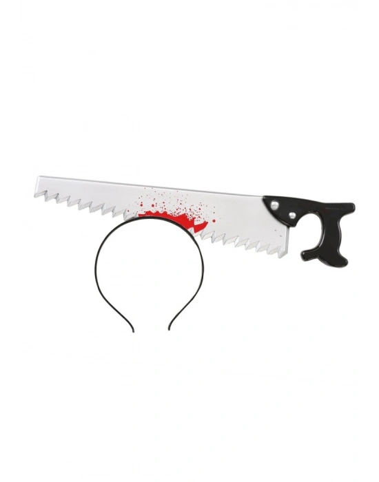 Kafaya Saplanmış Halloween Kanlı Testere Şaka Tacı