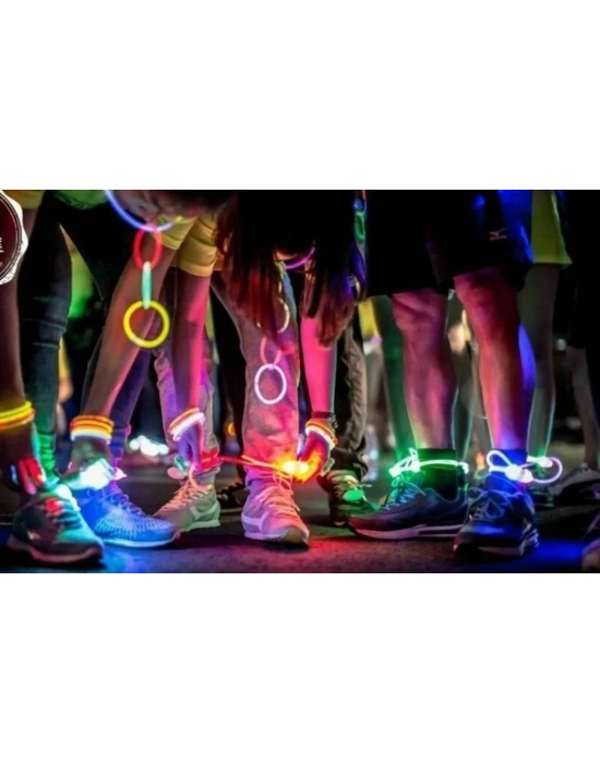 Karanlıkta Yanan Parlayan Fosforlu Glow Stick Çubuk Bileklik 50 Adet