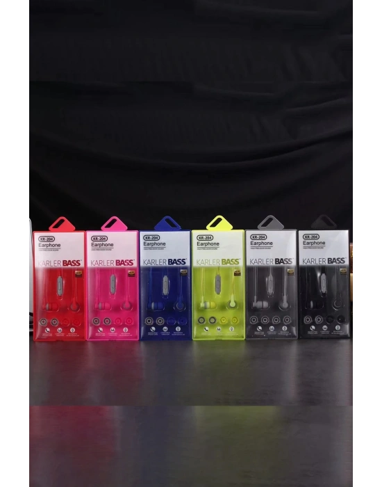 Karler Bass KR-204 Kablolu Kulaklık - Kırmızı