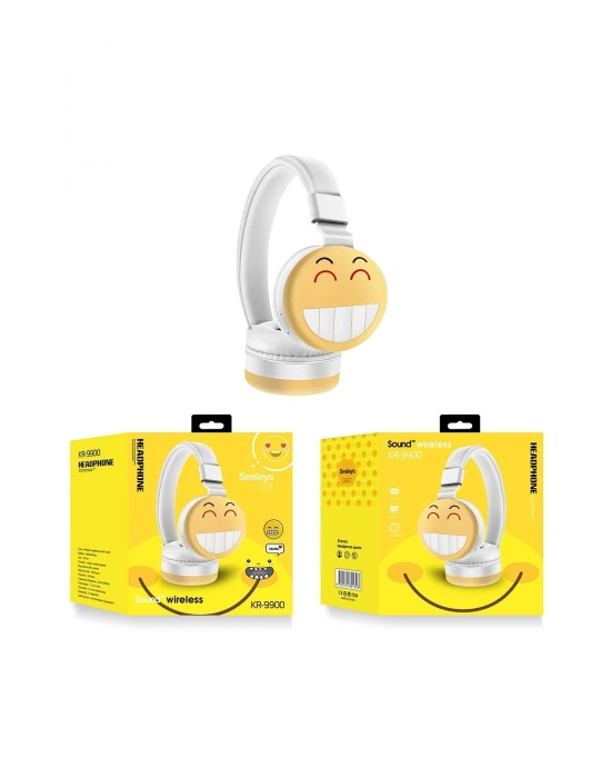 Karler Bass KR9900 Kablosuz Kafaüstü Kulaklık - Sarı