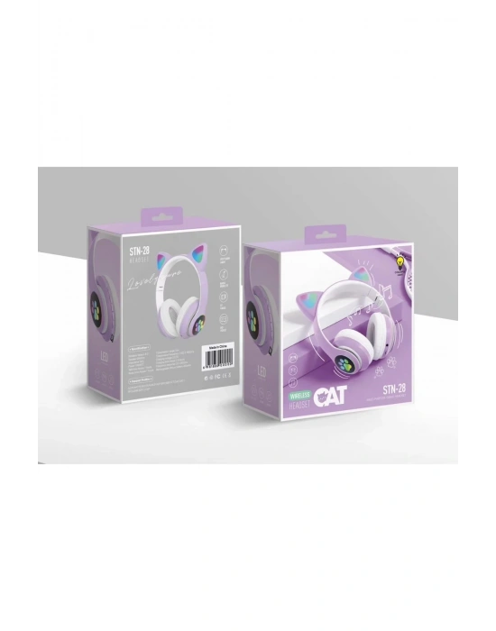 Karler Bass STN28 Kablosuz Kedi Kulaklık - Lila