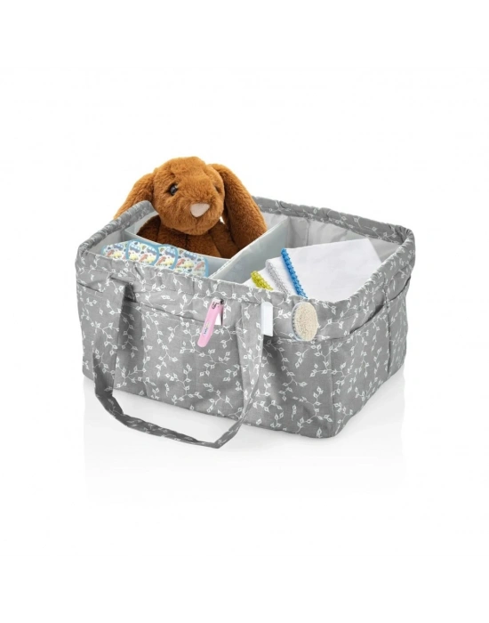  Katlamalı Anne & Bebek Organizer 795 Gri Çiçek