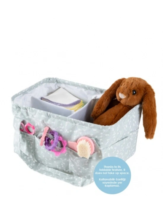  Katlamalı Anne & Bebek Organizer 795 Yeşil Çiçek