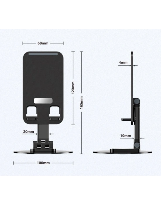 Katlanabilir Telefon Tutucu Stand Yuvarlak Tabanlı CM-074