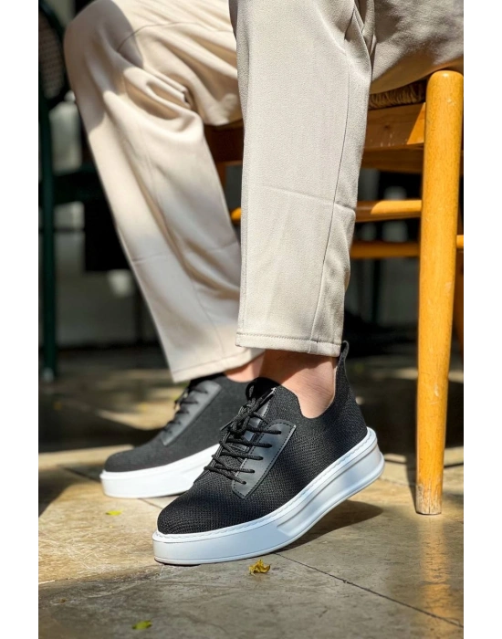 KB-116 Kuback Siyah Triko Bağcıklı  Günlük Erkek Ayakkabı